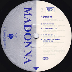 Madonna : True Blue (LP, Album, Ltd, Tou)