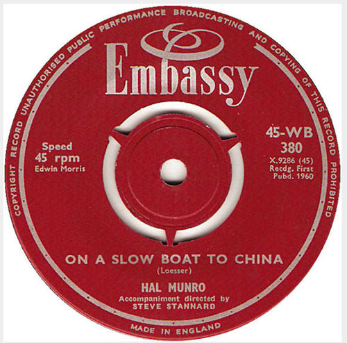 Hal Munro / Black Knight's Jazz Band : On A Slow Boat To China (7