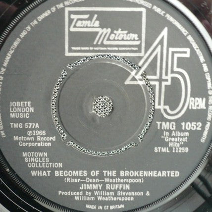Jimmy Ruffin / Marv Johnson : What Becomes Of The Brokenhearted / I'll Pick A Rose For My Rose (7