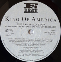 Load image into Gallery viewer, The Costello Show Featuring The Attractions And The Confederates : King Of America (LP, Album, Bas)
