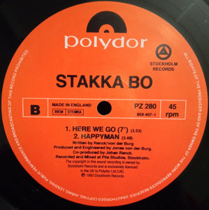 Stakka Bo : Here We Go (12", Single)