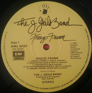 The J. Geils Band : Freeze-Frame (LP, Album)