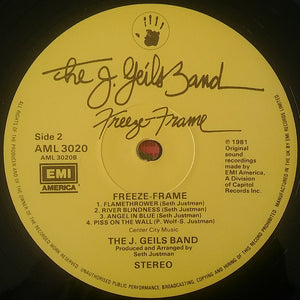 The J. Geils Band : Freeze-Frame (LP, Album)