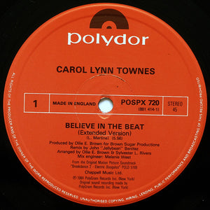 Carol Lynn Townes : Believe In The Beat (12", Single)