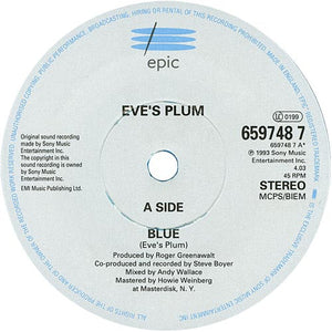 Eve's Plum : Blue (7", Blu)