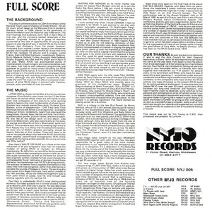National Youth Jazz Orchestra : Full Score (LP, Album)