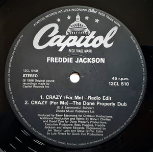 Freddie Jackson : Crazy (For Me) (12")