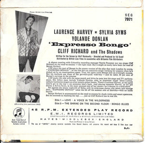 Cliff Richard : Expresso Bongo (7", EP, Mono)