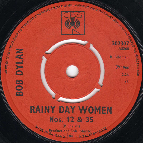 Bob Dylan : Rainy Day Women Nos. 12 & 35  (7