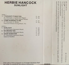 Load image into Gallery viewer, Herbie Hancock : Sunlight (Cass, Album)
