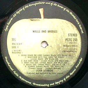 John Lennon : Walls And Bridges (LP, Album, Foo)