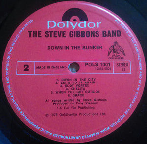Steve Gibbons Band : Down In The Bunker (LP, Album)