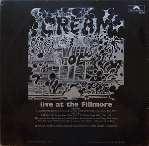 Cream (2) : Wheels Of Fire - Live At The Fillmore (LP, Album, Mono)