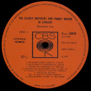 The Clancy Brothers & Tommy Makem : In Concert (LP, Album)