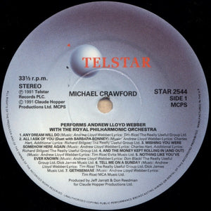 Michael Crawford With The Royal Philharmonic Orchestra : Michael Crawford Performs Andrew Lloyd Webber (LP)