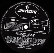 Load image into Gallery viewer, Jerry Lee Lewis : Live At The International, Las Vegas (LP, Album)
