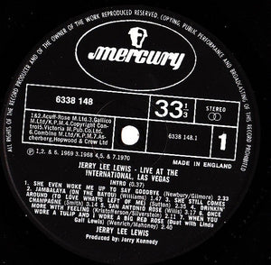 Jerry Lee Lewis : Live At The International, Las Vegas (LP, Album)