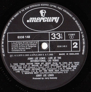 Jerry Lee Lewis : Live At The International, Las Vegas (LP, Album)