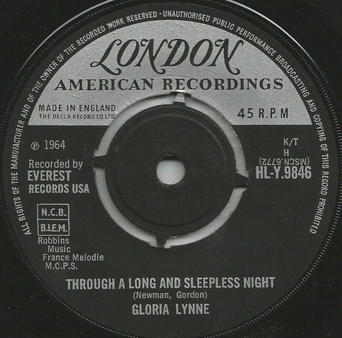 Gloria Lynne : I Wish You Love / Through A Long And Sleepless Night (7