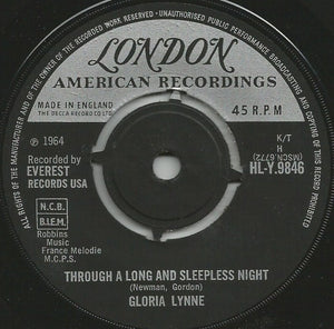 Gloria Lynne : I Wish You Love / Through A Long And Sleepless Night (7", Single)
