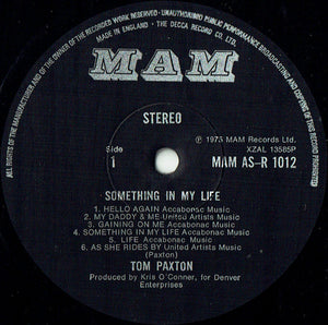 Tom Paxton : Something In My Life (LP, Album)
