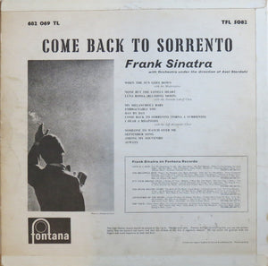 Frank Sinatra : Come Back To Sorrento (LP, Album, Comp)