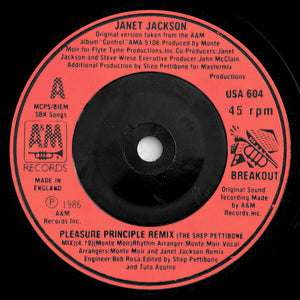 Janet Jackson : The Pleasure Principle (7", Single, Red)