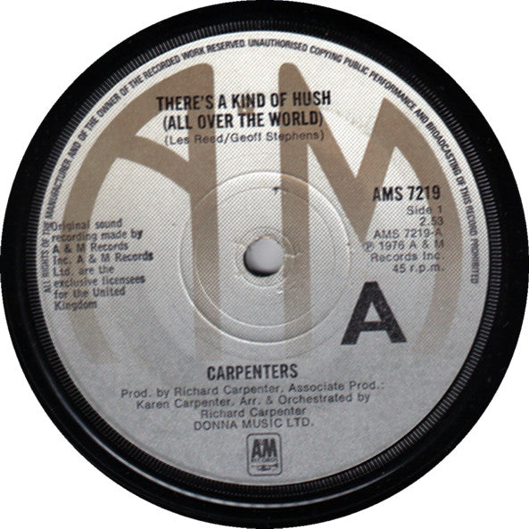 Carpenters : There's A Kind Of Hush (All Over The World) (7