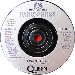 Queen : I Want It All (7", Single, Pap)