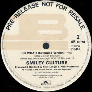 Smiley Culture : Schooltime Chronicle (12", Promo)