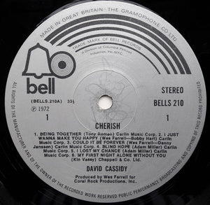 David Cassidy : Cherish (LP, Album)