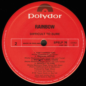 Rainbow : Difficult To Cure (LP, Album, RE)