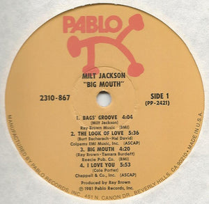 Milt Jackson : Big Mouth (LP, Album)