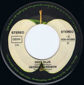 George Harrison : Bangla-Desh / Deep Blue (7", Single)