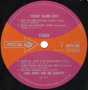 Earl Hines And His Quartet : "Fatha" Blows Best (LP, Album)