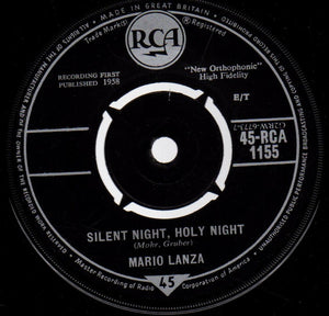 Mario Lanza : O Come All Ye Faithful / Silent Night, Holy Night (7", Single)