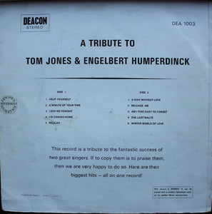 The Studio 77 Orchestra & Singers : A Tribute To Tom Jones And Engelbert Humperdinck (LP)