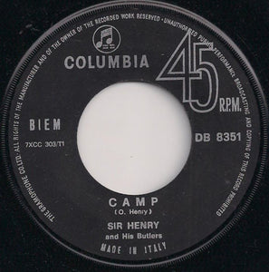 Sir Henry & His Butlers : Camp / Pretty Style (7", Single)