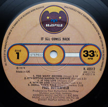 Load image into Gallery viewer, Paul Butterfield&#39;s Better Days : It All Comes Back (LP, Album)
