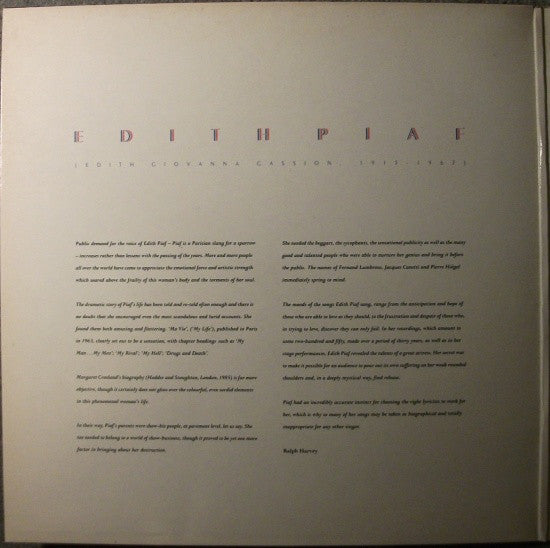 Buy Edith Piaf : Heart And Soul (LP, Comp, Gat) online for the lowest ...