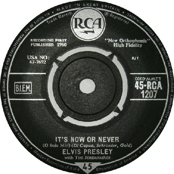 Elvis Presley : It's Now Or Never (O Sole Mio) (7