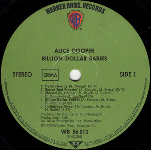 Alice Cooper : Billion Dollar Babies (LP, Album, Gat)