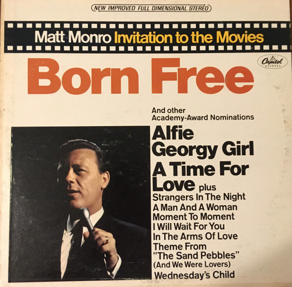 Matt Monro : Born Free (Invitation To The Movies) (LP, Los)