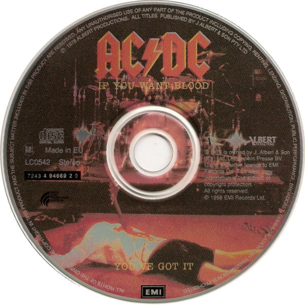 Buy AC/DC : If You Want Blood, You've Got It (CD, Album, RE, RM) online ...