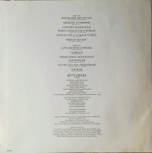 Bette Midler : The Rose - The Original Soundtrack Recording (LP, Album)