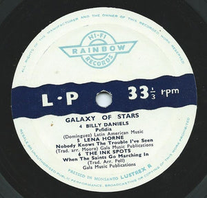 Various : Galaxy Of Stars (7", MiniAlbum, Styrene)