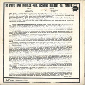 Dave Brubeck / The Paul Desmond Quartet / Cal Tjader : The Greats!!! (LP, Comp)