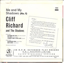 Load image into Gallery viewer, Cliff Richard And The Shadows* : Me And My Shadows (No.1) (7&quot;, EP, Mono)
