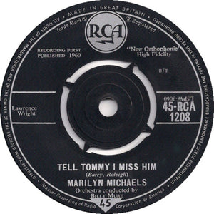 Marilyn Michaels : Tell Tommy I Miss Him  (7", Single)