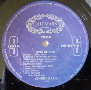 Johnny Cash : Ring Of Fire (LP, Comp, RE)